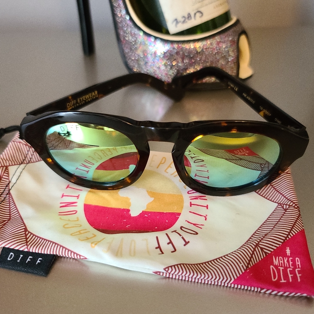 Diff Eyewear Mirror Tortoise Shell Sunglasses - image 1